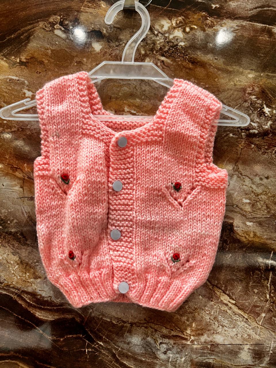 Hand knitted vest