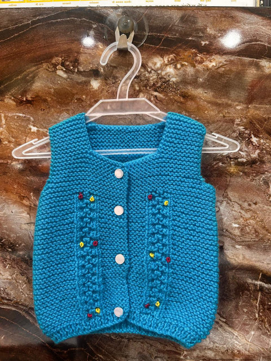 Hand knitted vest