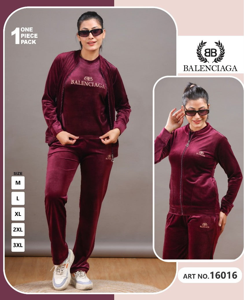 Velvet Luxe Co-ord Set – Wine Edition (Art No. 16016)