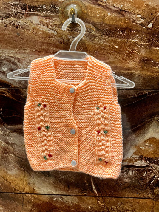 Hand knitted vest